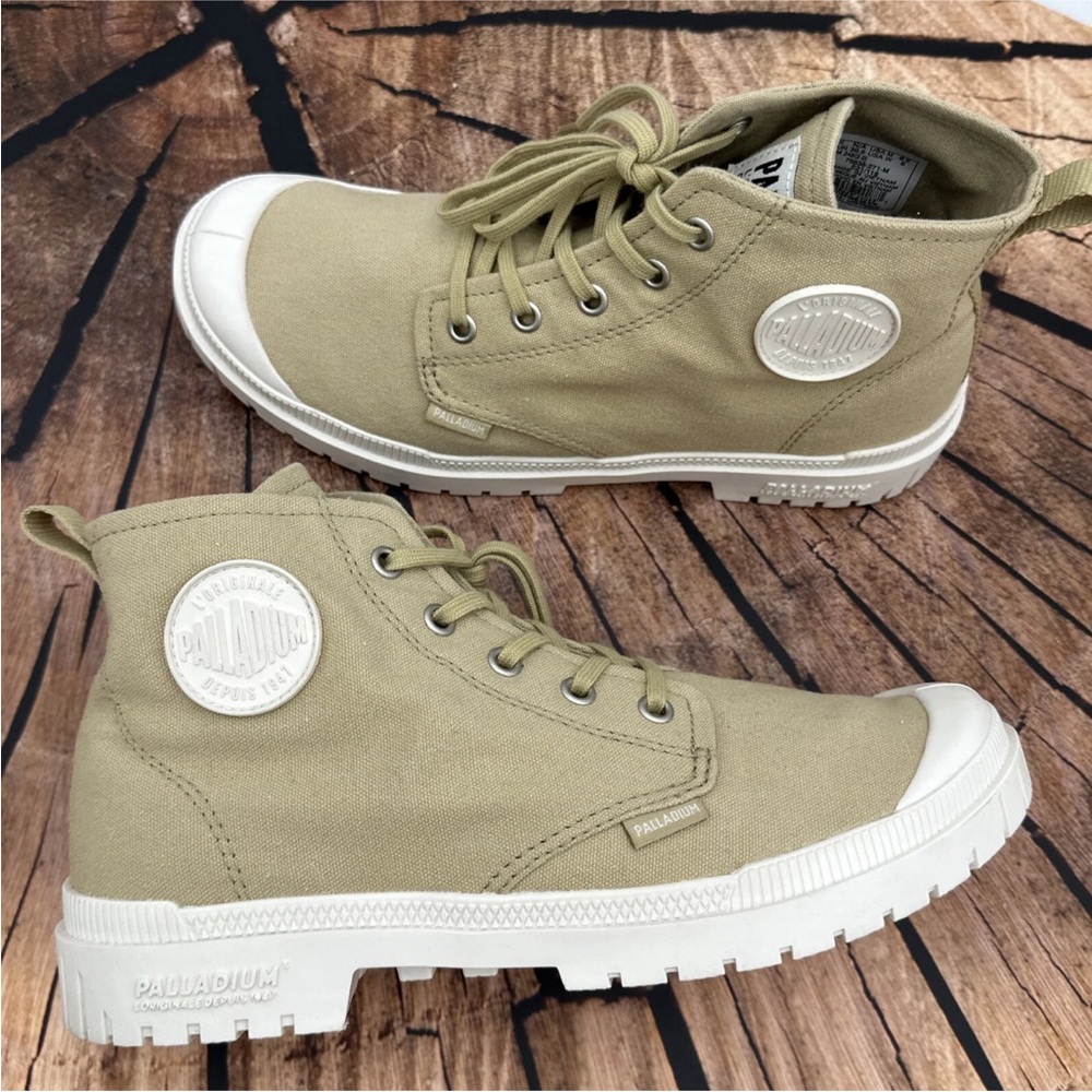 Palladium Pampa Hi Womens Size 8 Tan Lace Up Sneaker Boot Shoes 92352-307